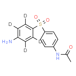 ChemSpider 2D Image | N-(4-{[4-Amino(~2~H_4_)phenyl]sulfonyl}phenyl)acetamide | C14H10D4N2O3S