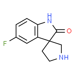 ChemSpider 2D Image | 5-Fluorospiro[indoline-3,3'-pyrrolidin]-2-one | C11H11FN2O