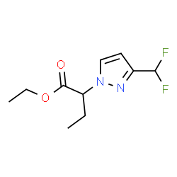 ChemSpider 2D Image | ETHYL 2-[3-(DIFLUOROMETHYL)PYRAZOL-1-YL]BUTANOATE | C10H14F2N2O2