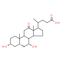 ChemSpider 2D Image | (3alpha,5beta,7alpha,8xi,9xi,10xi,13xi,14xi,17xi,20xi)-3,7-Dihydroxy-12-oxocholan-24-oic acid | C24H38O5