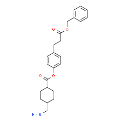 ChemSpider 2D Image | 4-[3-(Benzyloxy)-3-oxopropyl]phenyl 4-(aminomethyl)cyclohexanecarboxylate | C24H29NO4