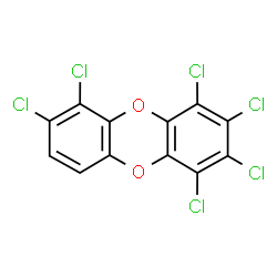 ChemSpider 2D Image | 1,2,3,4,6,7-Hexachlorooxanthrene | C12H2Cl6O2