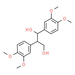 ChemSpider 2D Image | 1,2-Bis(3,4-dimethoxyphenyl)-1,3-propanediol | C19H24O6