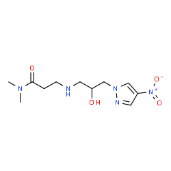 ChemSpider 2D Image | N~3~-[2-Hydroxy-3-(4-nitro-1H-pyrazol-1-yl)propyl]-N,N-dimethyl-beta-alaninamide | C11H19N5O4