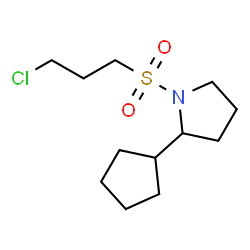 ChemSpider 2D Image | 1-[(3-Chloropropyl)sulfonyl]-2-cyclopentylpyrrolidine | C12H22ClNO2S