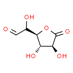 ChemSpider 2D Image | (2R)-[(2S,3S,4S)-3,4-Dihydroxy-5-oxotetrahydro-2-furanyl](hydroxy)acetaldehyde | C6H8O6