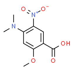 ChemSpider 2D Image | 4-(Dimethylamino)-2-methoxy-5-nitrobenzoic acid | C10H12N2O5