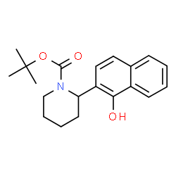 ChemSpider 2D Image | tert-butyl 2-(1-hydroxynaphthalen-2-yl)piperidine-1-carboxylate | C20H25NO3