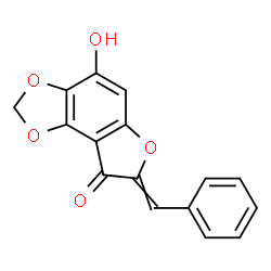 ChemSpider 2D Image | 7-Benzylidene-4-hydroxyfuro[3,2-e][1,3]benzodioxol-8(7H)-one | C16H10O5