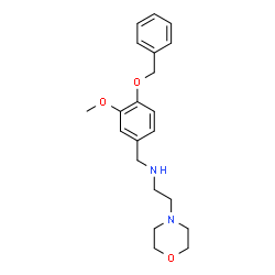 ChemSpider 2D Image | (4-Benzyloxy-3-methoxy-benzyl)-(2-morpholin-4-yl-ethyl)-amine | C21H28N2O3