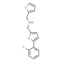 ChemSpider 2D Image | 1-[5-(2-Fluorophenyl)-2-furyl]-N-(2-thienylmethyl)methanamine | C16H14FNOS
