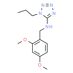 ChemSpider 2D Image | N-(2,4-Dimethoxybenzyl)-1-propyl-1H-tetrazol-5-amine | C13H19N5O2