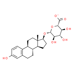 ChemSpider 2D Image | (17beta)-3-Hydroxyestra-1,3,5(10)-trien-17-yl beta-D-glucopyranosiduronate | C24H31O8