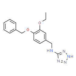 ChemSpider 2D Image | N-[4-(Benzyloxy)-3-ethoxybenzyl]-2H-tetrazol-5-amine | C17H19N5O2