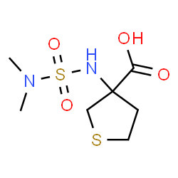 ChemSpider 2D Image | 3-[(Dimethylsulfamoyl)amino]tetrahydro-3-thiophenecarboxylic acid | C7H14N2O4S2