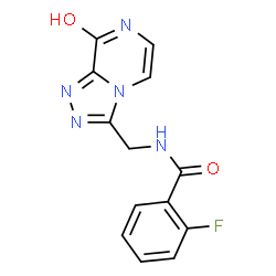 ChemSpider 2D Image | 2-Fluoro-N-[(8-hydroxy[1,2,4]triazolo[4,3-a]pyrazin-3-yl)methyl]benzamide | C13H10FN5O2