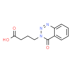 ChemSpider 2D Image | 4-(4-Oxo-1,2,3-benzotriazin-3(4H)-yl)butanoic acid | C11H11N3O3