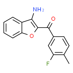 ChemSpider 2D Image | (3-Amino-1-benzofuran-2-yl)(3-fluoro-4-methylphenyl)methanone | C16H12FNO2