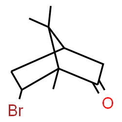 ChemSpider 2D Image | 6-Bromo-1,7,7-trimethylbicyclo[2.2.1]heptan-2-one | C10H15BrO