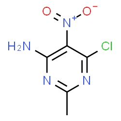 ChemSpider 2D Image | 6-Chloro-2-methyl-5-nitro-4-pyrimidinamine | C5H5ClN4O2