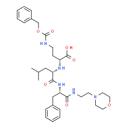 ChemSpider 2D Image | N-[(1s)-3-{[(Benzyloxy)carbonyl]amino}-1-Carboxypropyl]-L-Leucyl-N-(2-Morpholin-4-Ylethyl)-L-Phenylalaninamide | C33H47N5O7