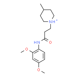 ChemSpider 2D Image | 1-{3-[(2,4-Dimethoxyphenyl)amino]-3-oxopropyl}-4-methylpiperidinium | C17H27N2O3