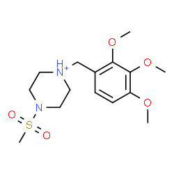ChemSpider 2D Image | 4-(Methylsulfonyl)-1-(2,3,4-trimethoxybenzyl)piperazin-1-ium | C15H25N2O5S