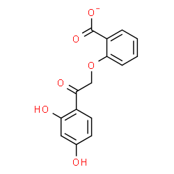 ChemSpider 2D Image | 2-[2-(2,4-Dihydroxyphenyl)-2-oxoethoxy]benzoate | C15H11O6