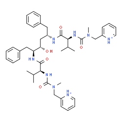 ChemSpider 2D Image | 2-[(5S,8S,10S,11S,14S)-8,11-Dibenzyl-10-hydroxy-5,14-diisopropyl-2,17-dimethyl-3,6,13,16-tetraoxo-18-(2-pyridiniumyl)-2,4,7,12,15,17-hexaazaoctadec-1-yl]pyridinium | C44H60N8O5