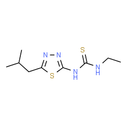 ChemSpider 2D Image | 1-Ethyl-3-(5-isobutyl-1,3,4-thiadiazol-2-yl)thiourea | C9H16N4S2
