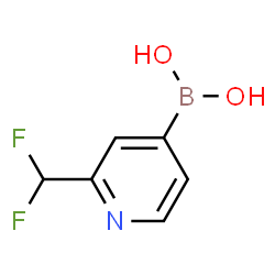 ChemSpider 2D Image | (2-(difluoromethyl)pyridin-4-yl)boronic acid | C6H6BF2NO2