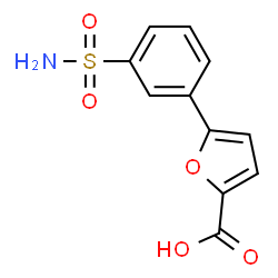 ChemSpider 2D Image | 5-(3-Sulfamoylphenyl)-2-furoic acid | C11H9NO5S