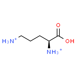 ChemSpider 2D Image | (1S)-1-Carboxy-1,4-butanediaminium | C5H14N2O2