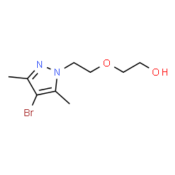 ChemSpider 2D Image | 2-[2-(4-Bromo-3,5-dimethyl-1H-pyrazol-1-yl)ethoxy]ethanol | C9H15BrN2O2