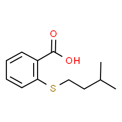 ChemSpider 2D Image | 2-[(3-Methylbutyl)thio]benzoic acid | C12H16O2S