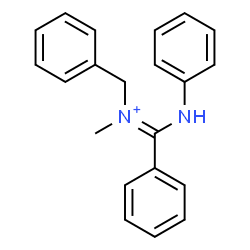 ChemSpider 2D Image | (Z)-Anilino-N-benzyl-N-methyl(phenyl)methaniminium | C21H21N2