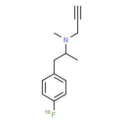 ChemSpider 2D Image | N-{1-[4-(~18~F)Fluorophenyl]-2-propanyl}-N-methyl-2-propyn-1-amine | C13H1618FN