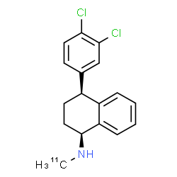 ChemSpider 2D Image | (1S,4S)-4-(3,4-Dichlorophenyl)-N-(~11~C)methyl-1,2,3,4-tetrahydro-1-naphthalenamine | C1611CH17Cl2N