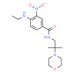 ChemSpider 2D Image | 4-(Ethylamino)-N-[2-methyl-2-(4-morpholinyl)propyl]-3-nitrobenzamide | C17H26N4O4