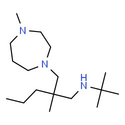 ChemSpider 2D Image | 2-Methyl-2-[(4-methyl-1,4-diazepan-1-yl)methyl]-N-(2-methyl-2-propanyl)-1-pentanamine | C17H37N3