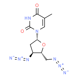 ChemSpider 2D Image | 3',5'-Diazido-3',5'-dideoxythymidine | C10H12N8O3