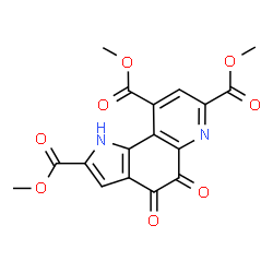 ChemSpider 2D Image | Trimethyl 4,5-dioxo-4,5-dihydro-1H-pyrrolo[2,3-f]quinoline-2,7,9-tricarboxylate | C17H12N2O8