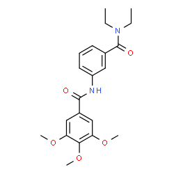 ChemSpider 2D Image | N-[3-(Diethylcarbamoyl)phenyl]-3,4,5-trimethoxybenzamide | C21H26N2O5