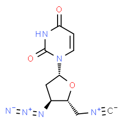 ChemSpider 2D Image | 3'-Azido-2',3',5'-trideoxy-5'-isocyanouridine | C10H10N6O3
