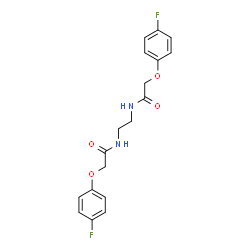 ChemSpider 2D Image | N,N'-1,2-Ethanediylbis[2-(4-fluorophenoxy)acetamide] | C18H18F2N2O4
