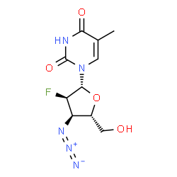ChemSpider 2D Image | 3'-Azido-3'-deoxy-2'-fluorothymidine | C10H12FN5O4