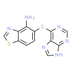 ChemSpider 2D Image | 5-(9H-Purin-6-ylsulfanyl)-1,3-benzothiazol-4-amine | C12H8N6S2