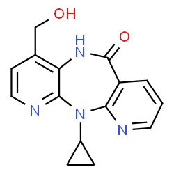 ChemSpider 2D Image | 11-Cyclopropyl-4-(hydroxymethyl)-5,11-dihydro-6H-dipyrido[3,2-b:2',3'-e][1,4]diazepin-6-one | C15H14N4O2