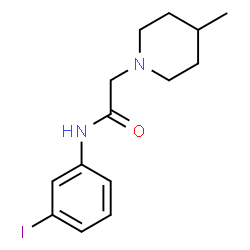 ChemSpider 2D Image | N-(3-Iodophenyl)-2-(4-methyl-1-piperidinyl)acetamide | C14H19IN2O