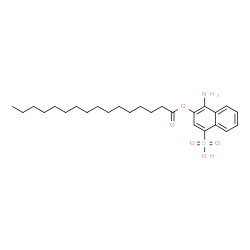 ChemSpider 2D Image | 4-Amino-3-(palmitoyloxy)-1-naphthalenesulfonic acid | C26H39NO5S